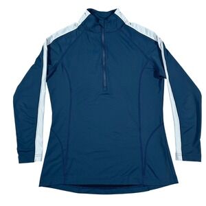 Peter Millar Quarter Zip Pullover Womens Medium Navy Blue Active Golf Sporty